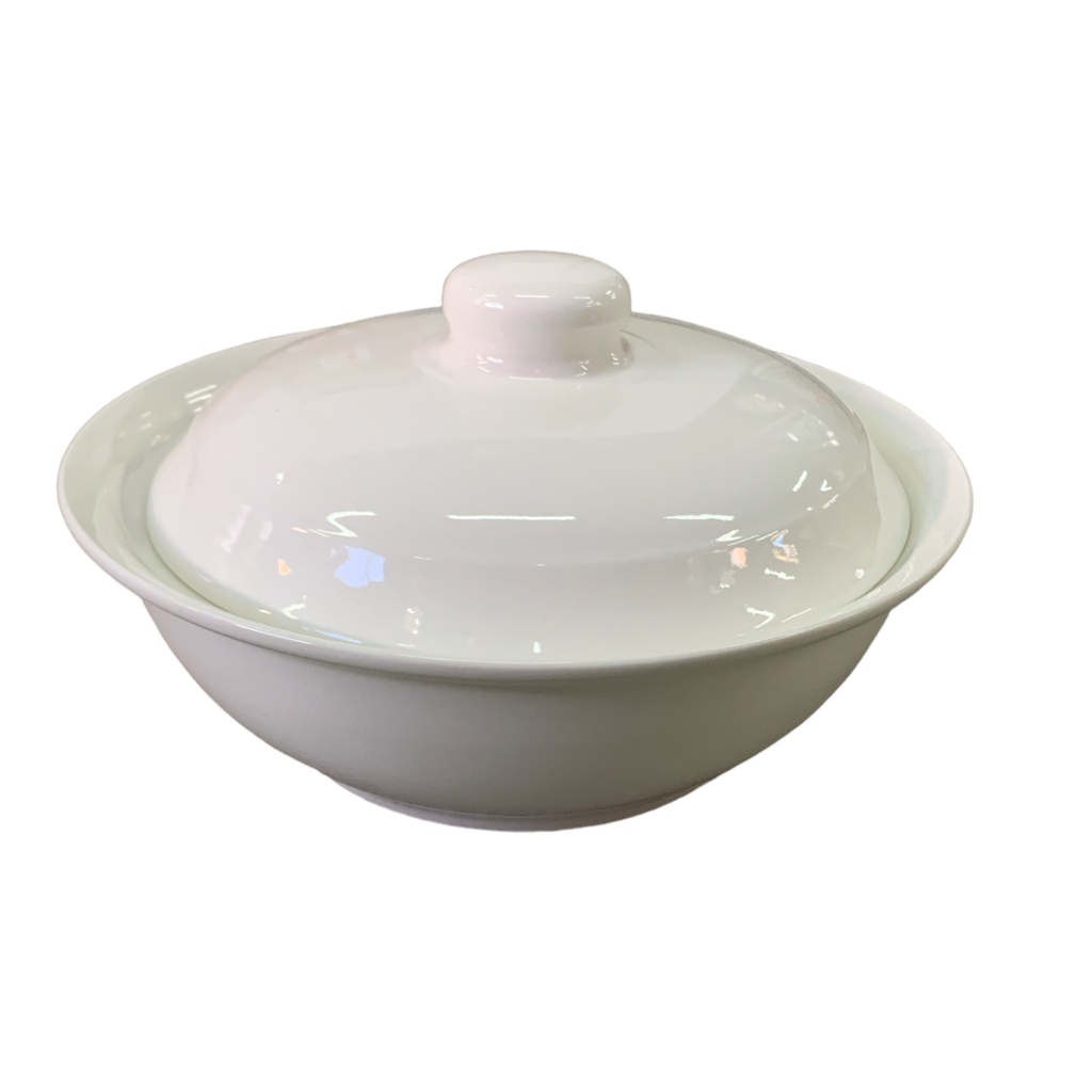 Casserole With Lid 24x8cm White Porcelain Classic