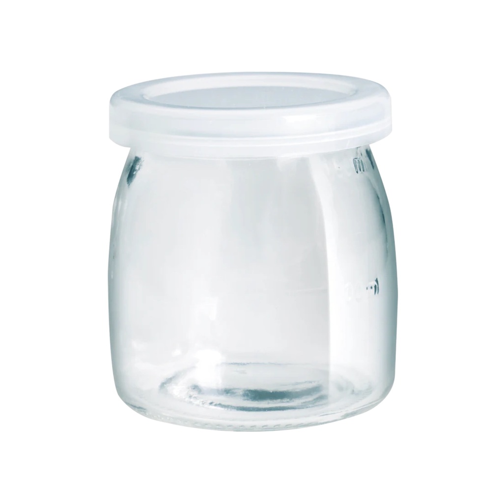 Jar 150ml 72x65mm Glass Yoghurt With Plastic Lid 60107