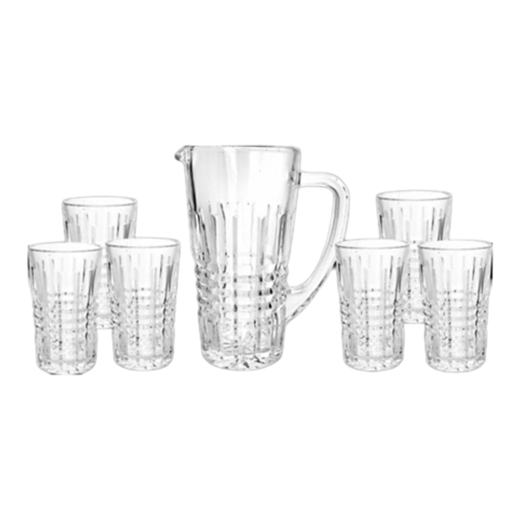 Water 7pc Set Liner Glass with Jug&Lid RHW-07LZ