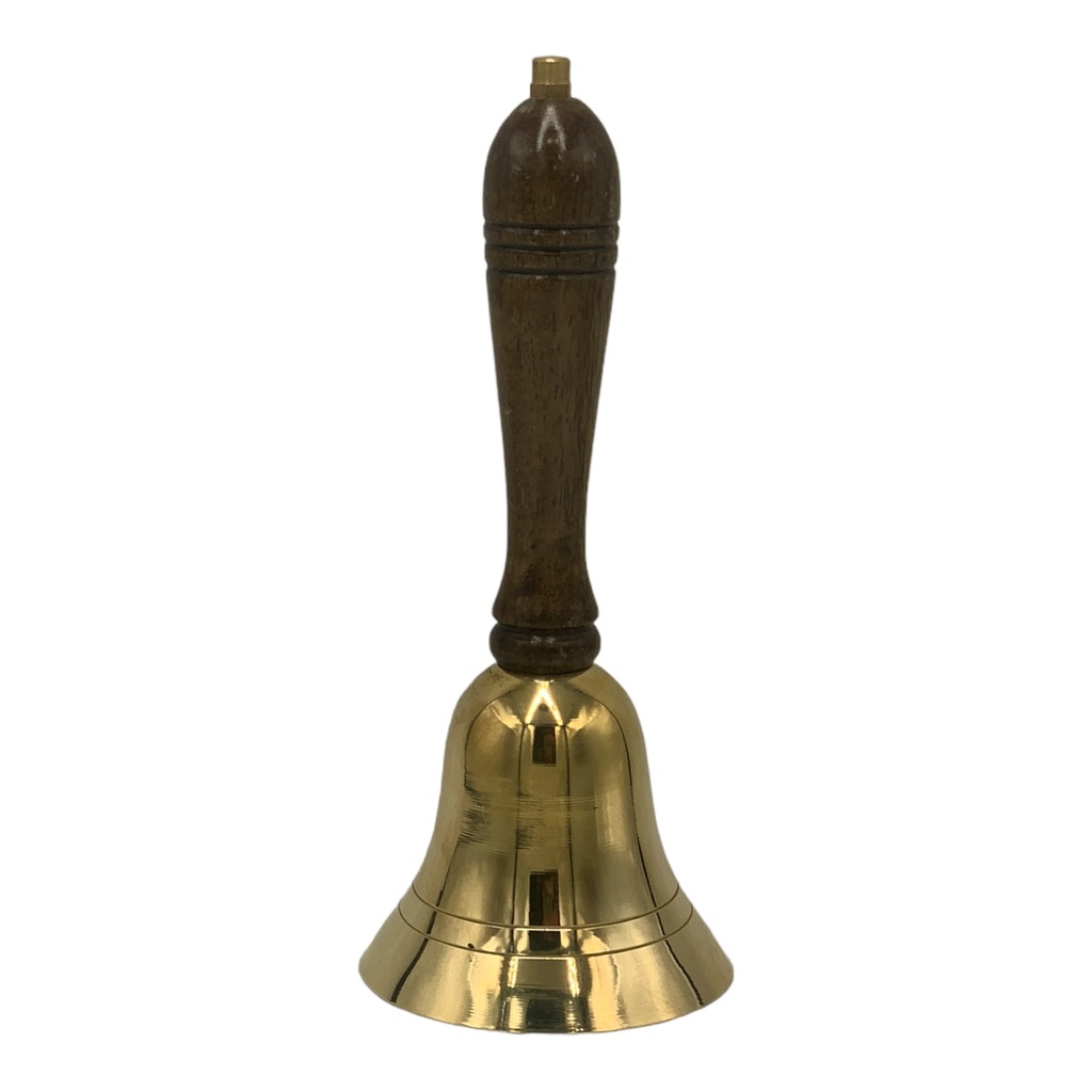 Hand Bell 18cm Wooden Handle Gold DT BRM-1495/L