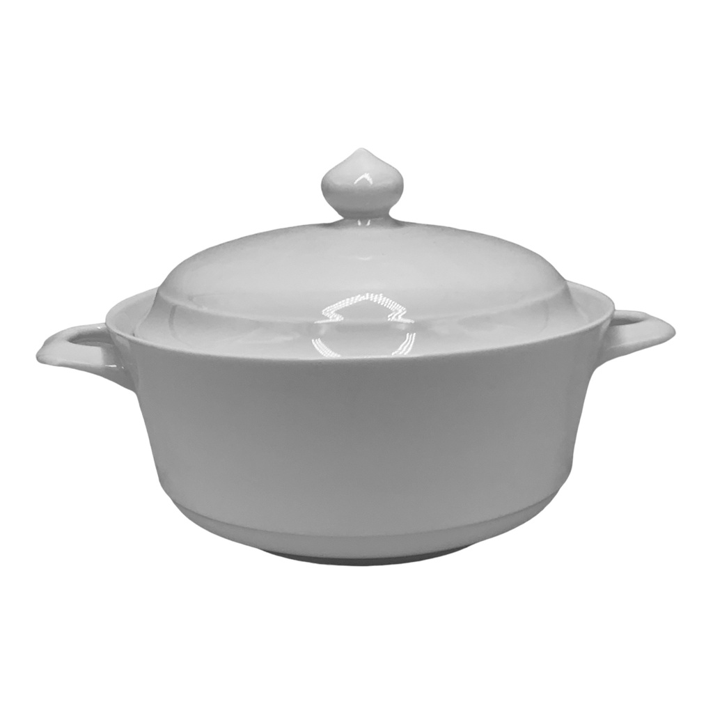 Casserole 29x22.5x17cm White with Lid BJ2305032