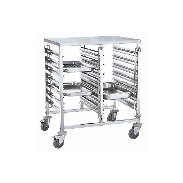 Double Rack Trolley With Work Top - 7 Tier