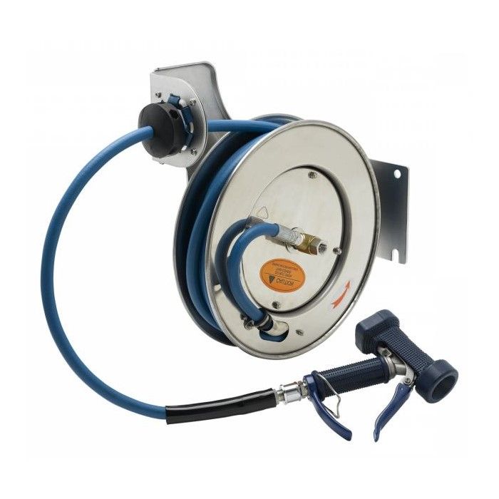 Stainless Steel Hose Reel With Hose - 10m