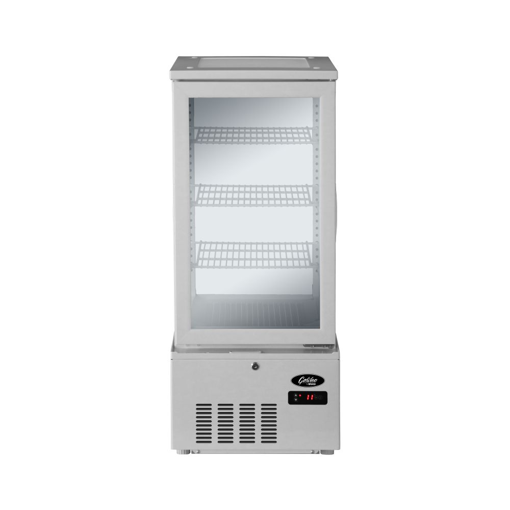 Refrigerated Glass Display Cabinet - 74Lt, White