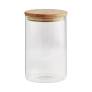 Canister 20.5x10cm Borosilicate Glass With Bamboo Lid-LXL-437