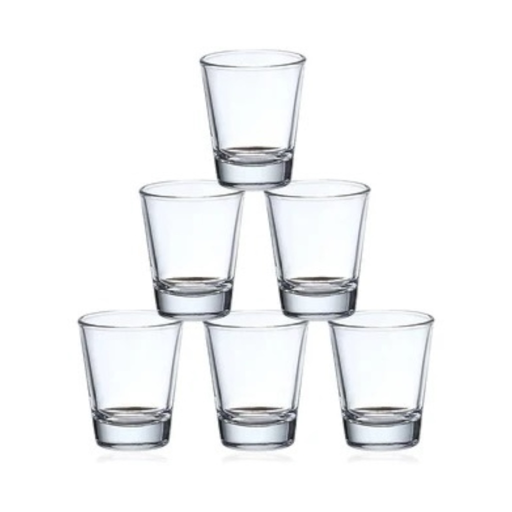 Tot Glass Set  40ml 6pc 5.5x4.5cm Clear Premium 2024-006