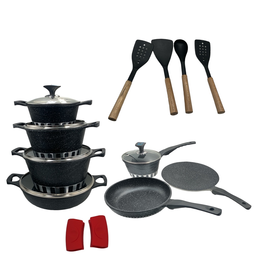 Pot Set 18pc Cresta Die-Cast Aluminium (Non-Stick) -PBI868