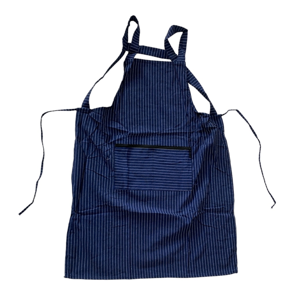 Apron 85x65cm With Zip Pocket Striped Assorted