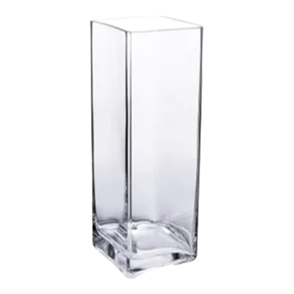 Glass Vase 24x8x8cm Clear Heavy VAS825-3