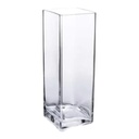 Glass Vase 24.5x9.5x9.5cm Clear Heavy VAS1025-3