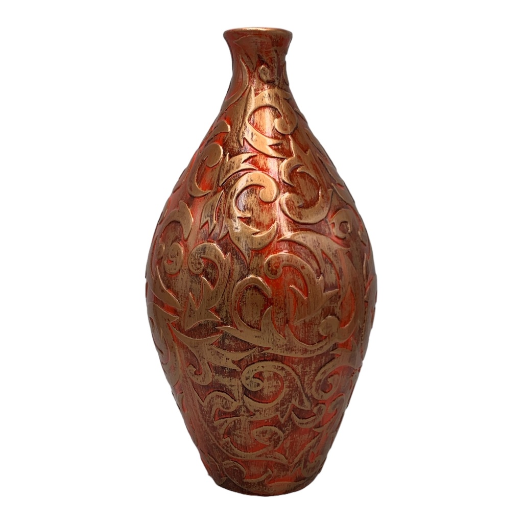 Vase AC 37x9cm Anila Embossed-Metallic