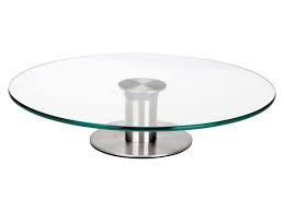 Cake Stand 32cm Round Rotating Glass Footed SD935-6