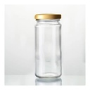 Jar 250ml Honey Glass Round Tall with Lid JAR134