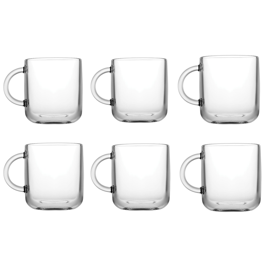 Iconic Mug 245ml 6pc Glass With Handles 55192