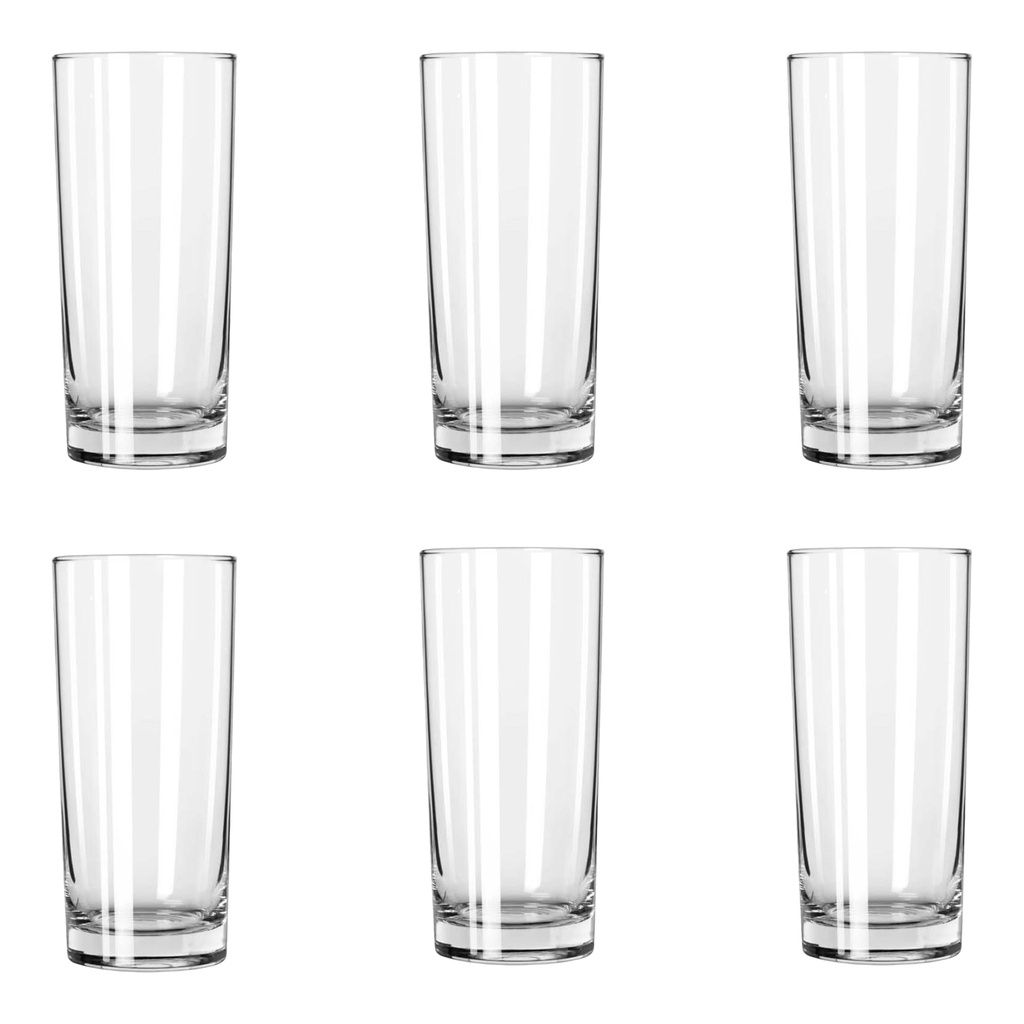 Tumbler 6pc 190ml 13x5.5cm Classic Hiball Heavy Base JC-11010