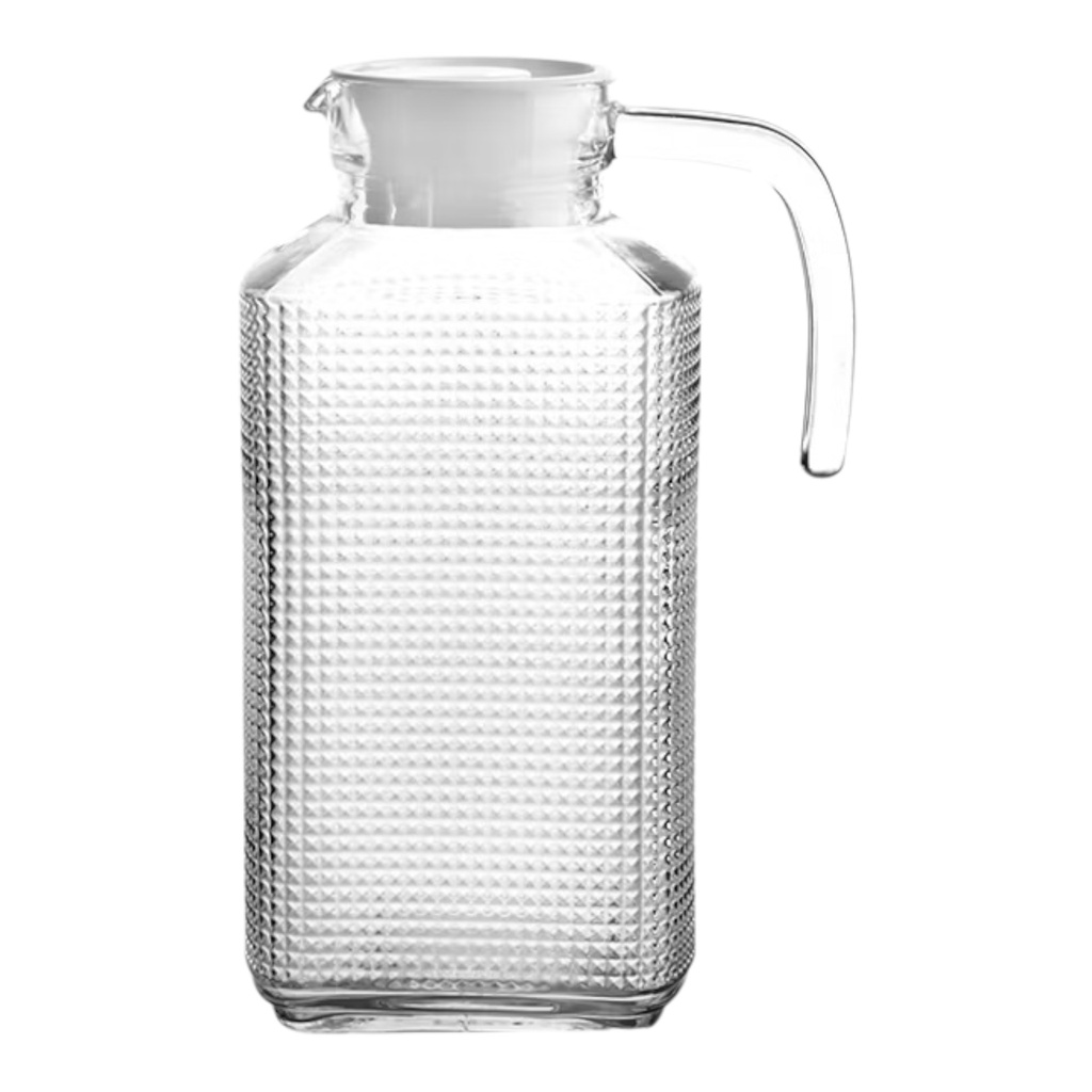 Jug 1.8L Glass With Plastic Lid 2023-136