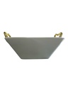 Bowl 30x28x14Cm Porcelain With Gold Handles BJ2408008