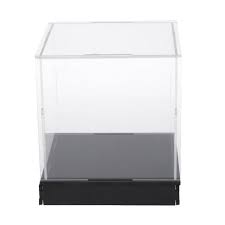 Gift Box 20x20x20cm 3mm Acrylic Clear with Black Base