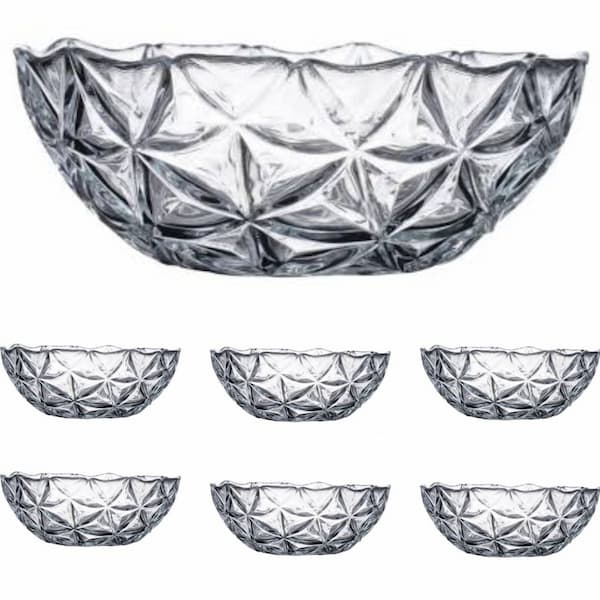 Bowl Set 7pc Estrella - Glass - 96981