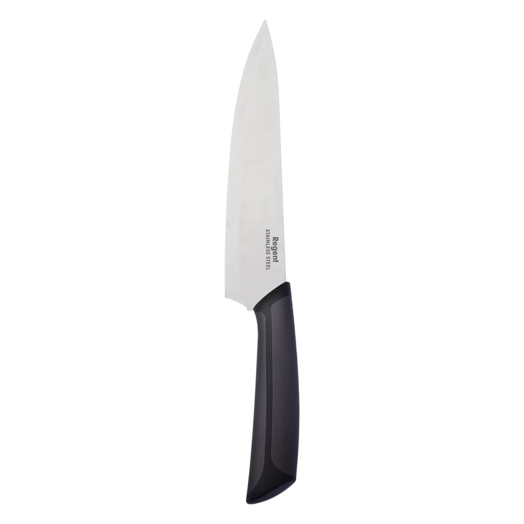 Chef Knife - Black and Grey Handle Regent Kitchen Premium - (325x30mm) - 12619