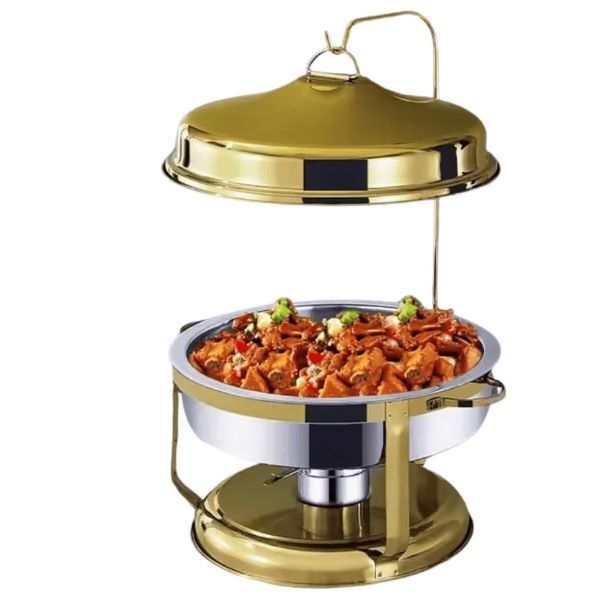 Chafing Dish Round with Golden Cover