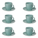 Cup & Saucer 250ml 12pc Set Stoneware - 1014