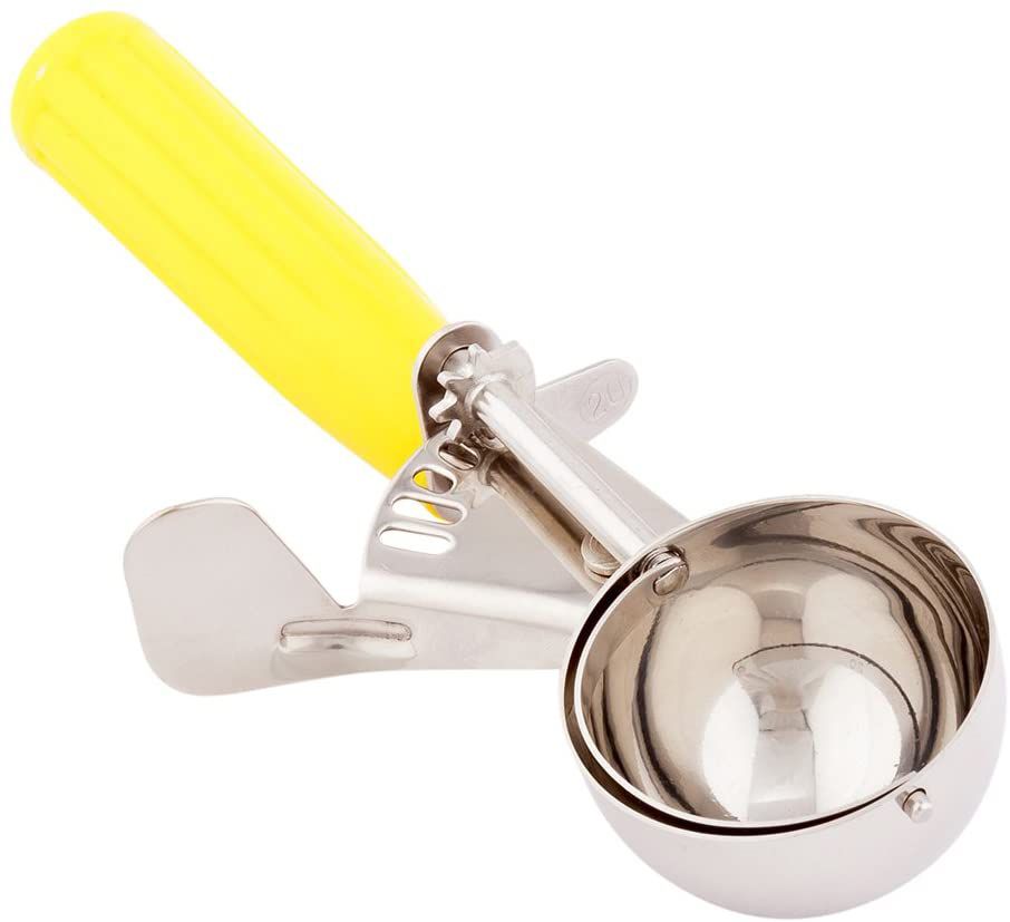 Ice Cream Scoop 53mm/48ml No.20 Yellow Handle-LCS20-Yellow