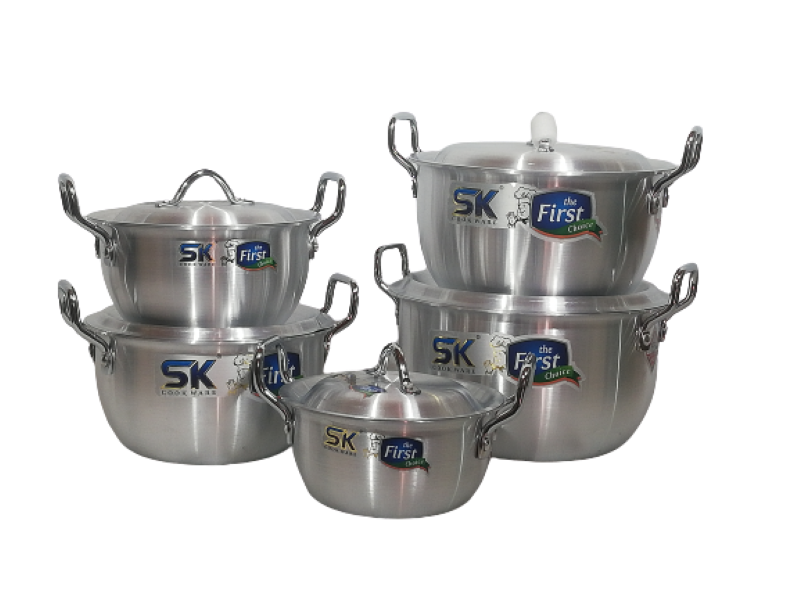 Pot Set 10pc SK Tempo 19/21/23/26/28cm Aluminium