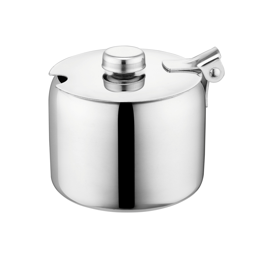 Sugar Bowl 285Ml With Hinged Lid Stainless Steel Sk 6Sb30