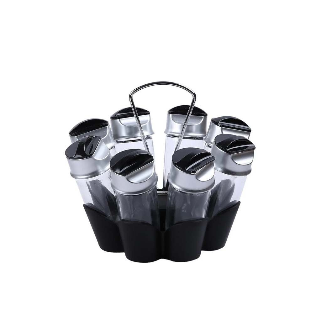 Spice Bottle 8Pc On Rotating Stand Te77A