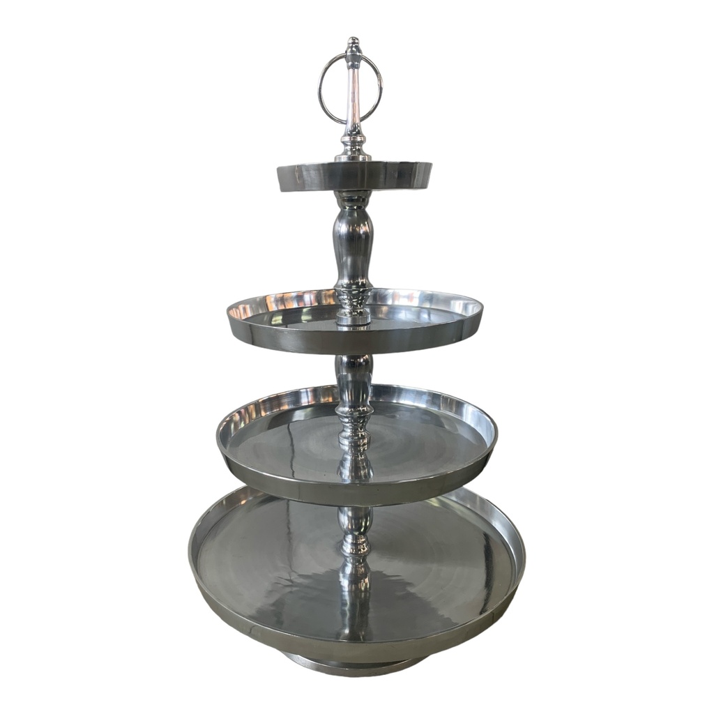 Cake Stand 95cm 4 Tier Round Aluminium Arm5340