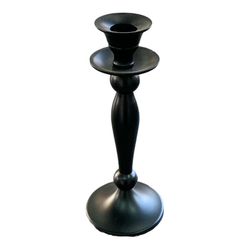 Candle Stand 25Cm Single 1 Burner Black Finish Abrm5276/10