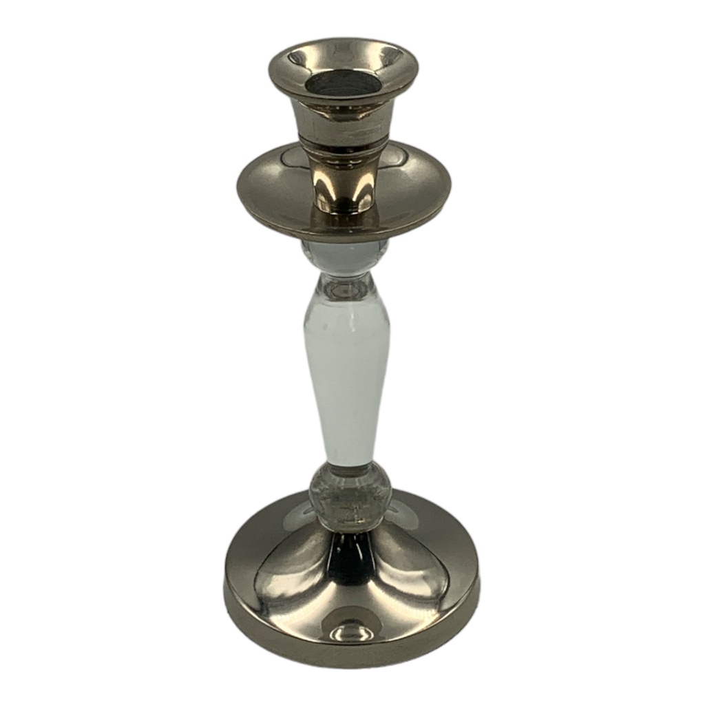 Candle Stand 27Cm Single 1 Burner Resin With Stainless Steel Ga27043/Mn