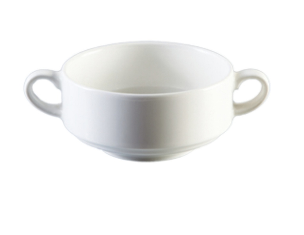 Bowl 280Ml Stack With Handles Blanco Continental China Nd