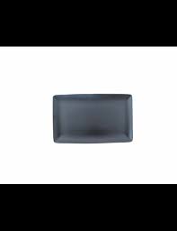 Platter 27X21.5Cm Wave Rectangular Ele Matt Black Continental China