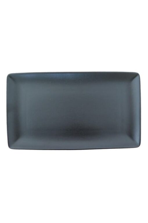 Platter 28.5X16.5Cm Rectangular Ele Matt Black Continental China