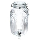 Beverage Dispenser 4L Glass With Ss Bucket