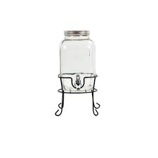 Beverage Dispenser 4L Glass With Stand