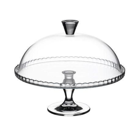 Cake Stand Footed With Glass Dome 95200