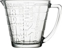 Measuring Jug 1L Glass Embossed 55172