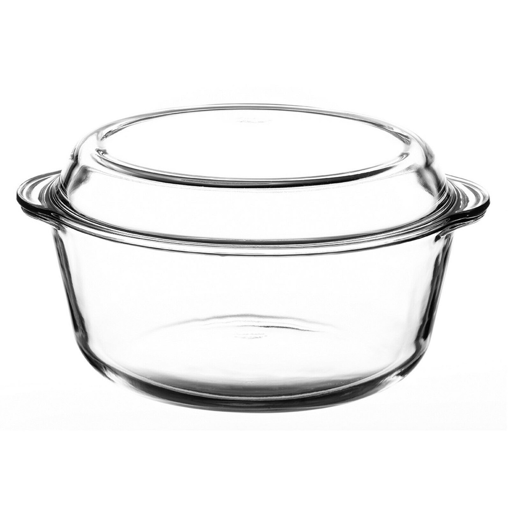 Borcam Casserole 1.4L Round With Glass Lid 59023