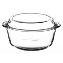 Borcam Casserole 3L Black Round With Glass Lid 59013
