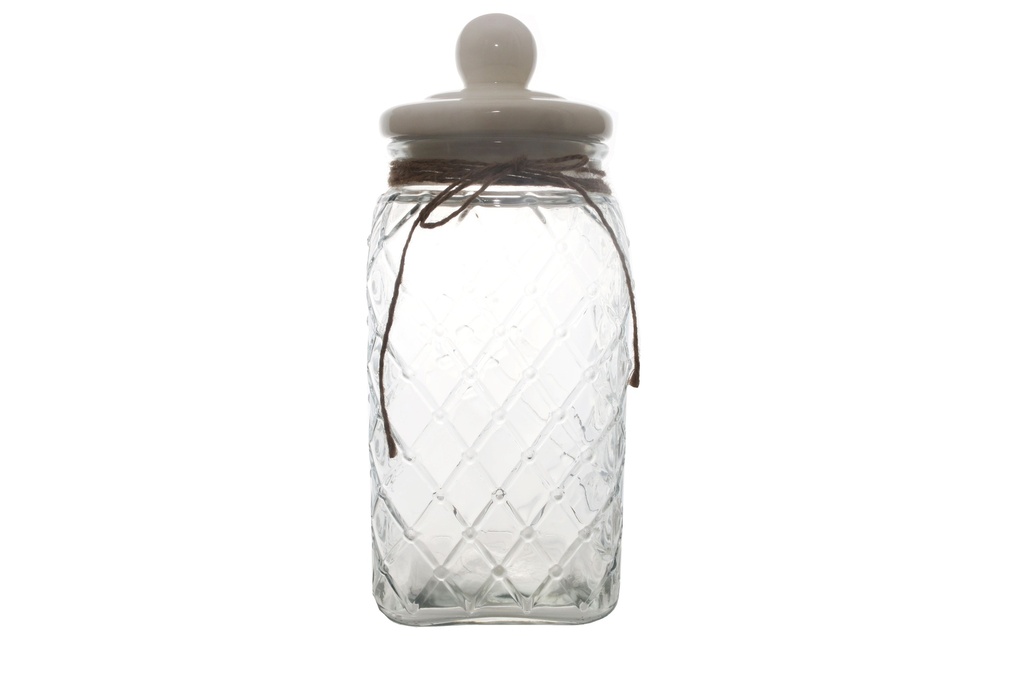 Jar W/Lid 29X13Cm Glass Ceramic Lid 27100