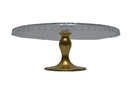 Cake Stand 32X12Cm Footed Gold Patisserie Kasanova 40622