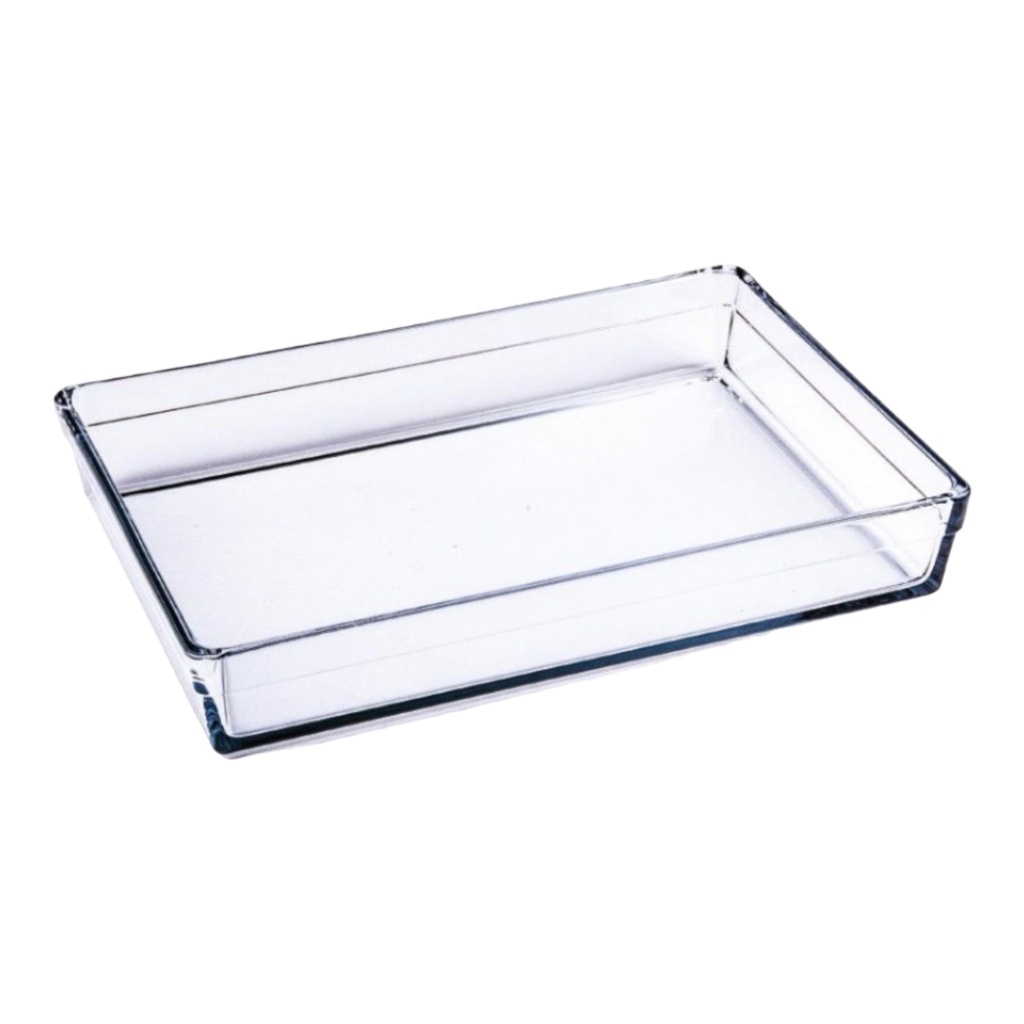 Casserole 28.5X20X6Cm Glass Straight Edge Premium 40458