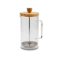 Coffee Plunger 650Ml Borosilicate Glass With Bamboo Lid Barista 10204