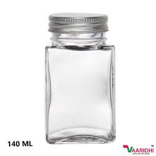 Jar 140Ml Square Glass 27040