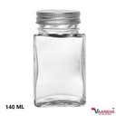 Jar 140Ml Square Glass 27040