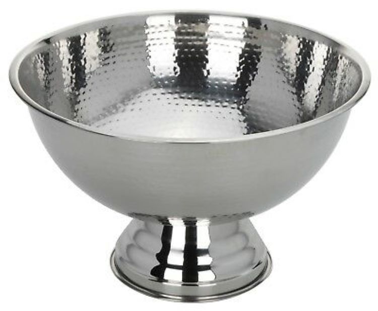 Punch Bowl 24X40Cm Ss Hammered 12299