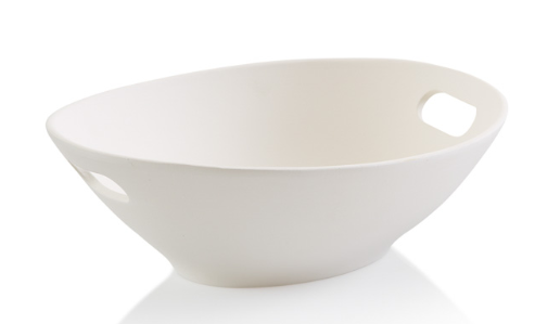 Bowl 26.5X21X9.5Cm Oval With Handles 7825